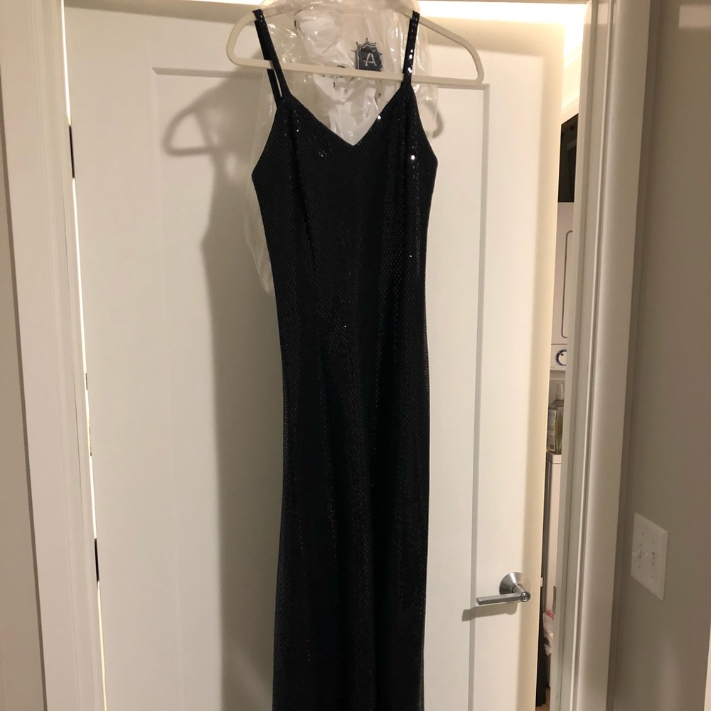 St. John Evening Gown Black Sequined maxi dress